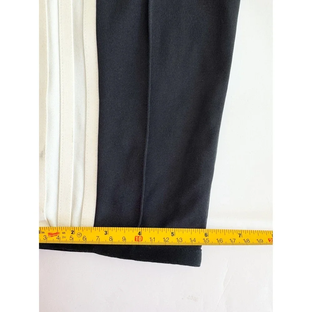 adidas Black Track Pants with White Side Stripes